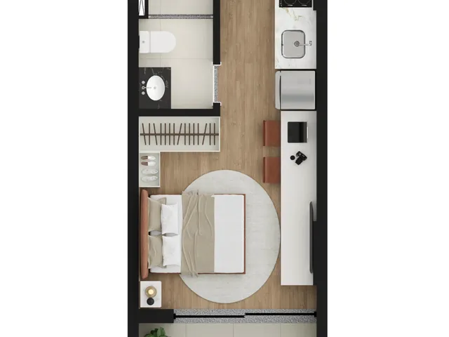 Imagem 8: Cobertura à venda no Centro de Curitiba-PR: 1 quarto, 2 banheiros e 52,21m² de área