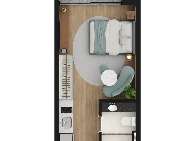 Imagem 11: Cobertura à venda no Centro de Curitiba-PR: 1 quarto, 2 banheiros e 52,21m² de área
