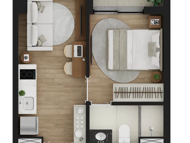 Imagem 12: Cobertura à venda no Centro de Curitiba-PR: 1 quarto, 2 banheiros e 52,21m² de área