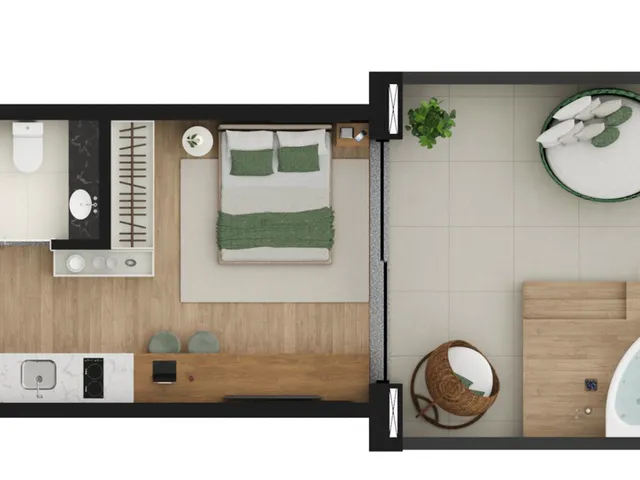 Imagem 16: Cobertura à venda no Centro de Curitiba-PR: 1 quarto, 2 banheiros e 52,21m² de área