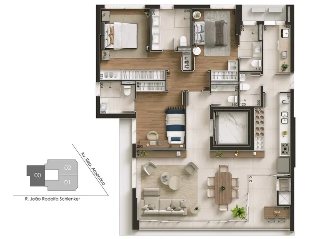 Imagem 6: Cedrat - Cedrat Apartamento com 3 dormitórios