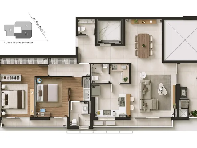 Imagem 7: Cedrat - Cedrat Apartamento com 3 dormitórios