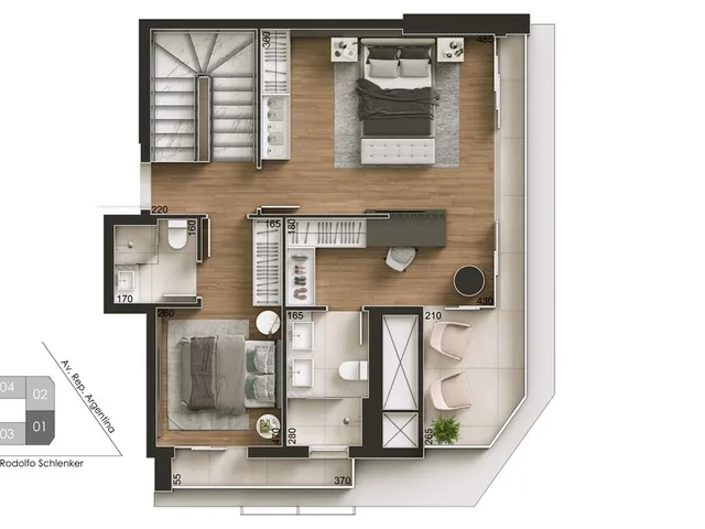 Imagem 9: Cedrat - Cedrat Apartamento com 3 dormitórios