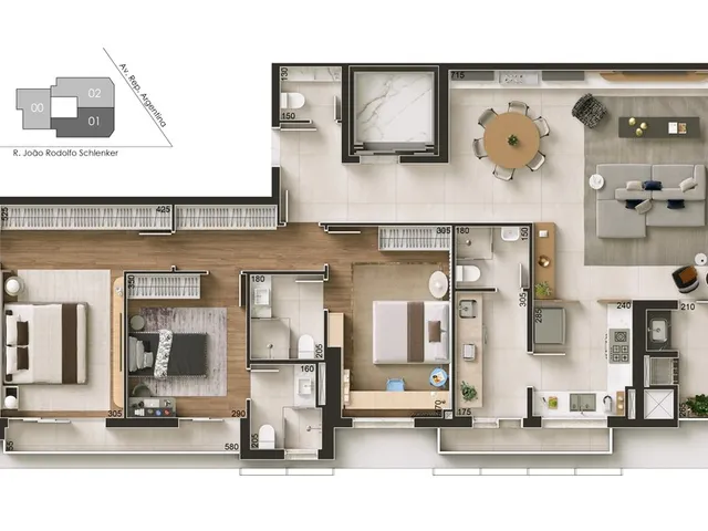 Imagem 12: Cedrat - Cedrat Apartamento com 3 dormitórios