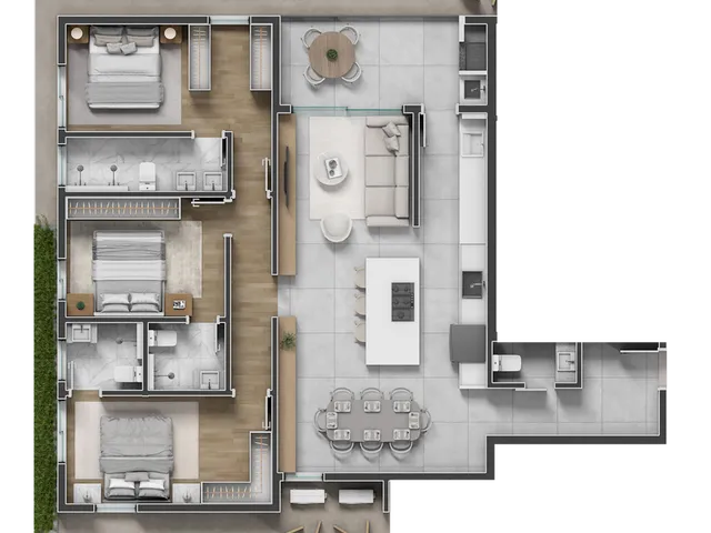 Imagem 8: Bioma - Bioma Apartamento com 3 dormitórios