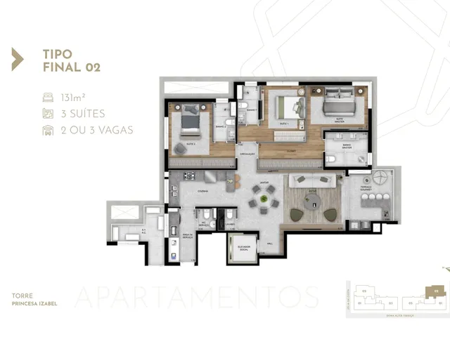 Imagem 2: Álamo - Álamo Apartamento com 3 dormitórios