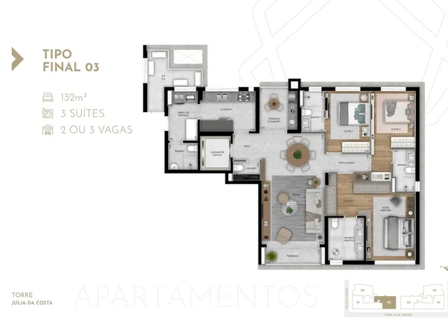Imagem 3: Álamo - Álamo Apartamento com 3 dormitórios
