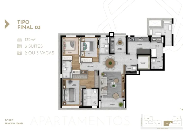 Imagem 4: Álamo - Álamo Apartamento com 3 dormitórios