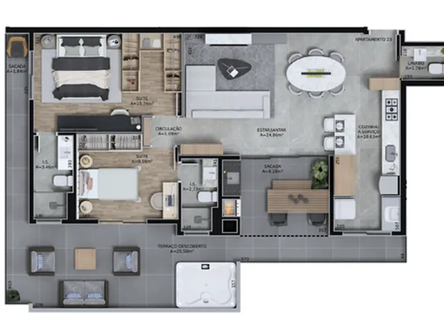 Imagem 6: Arte Acqua - Apartamento à venda no bairro Água Verde - Curitiba/PR