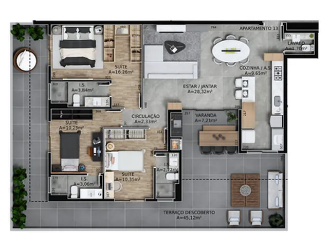 Imagem 11: Arte Acqua - Apartamento à venda no bairro Água Verde - Curitiba/PR