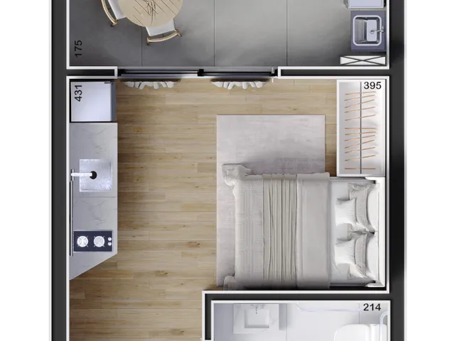 Imagem 4: Excelente oportunidade! Apartamento à venda em Curitiba-PR, Boa Vista, com 1 quarto, 1