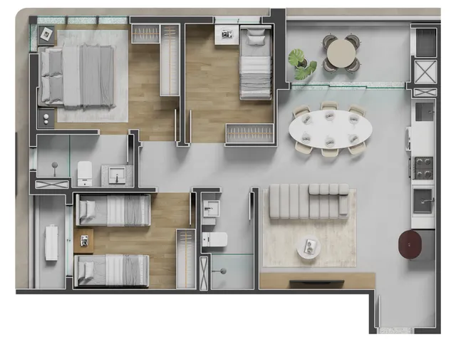 Imagem 6: Venda de Cobertura de Alto Padrão na Vila Izabel, Curitiba-PR: 3 Quartos, 1 Suíte, 3