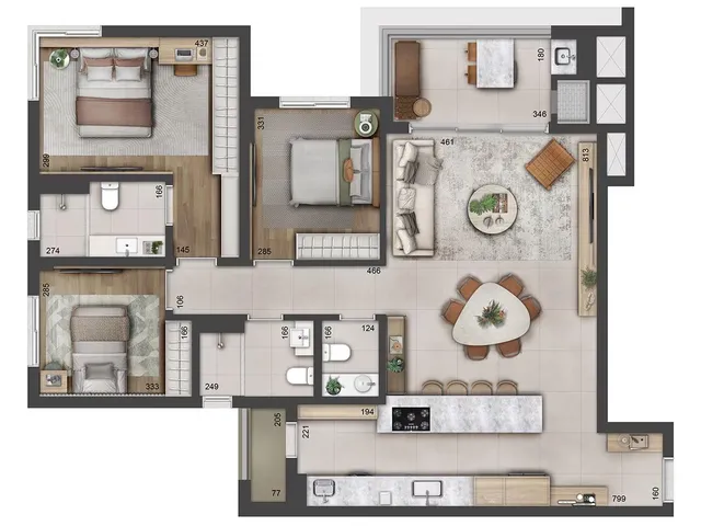 Imagem 2: Casa Constant Apartamento com 3 dormitórios
