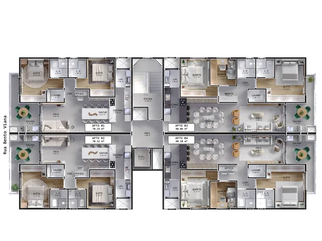 Imagem 5: Apartamento de Alto Padrão à Venda em Curitiba-PR, 3 Quartos, 1 Suíte, 3 Banheiros, 2