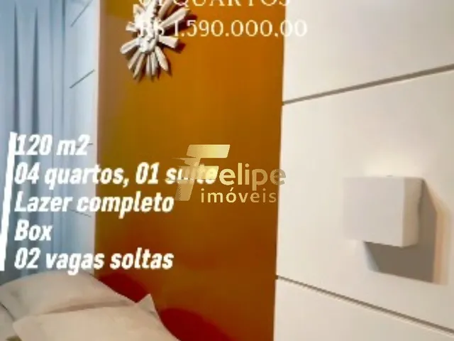 Imagem 7: BELÍSSIMO APARTAMENTO DE 04 QUARTOS, SENDO 01 SUÍTE, SOL DA MANHÃ, LAZER COMPLETO, À