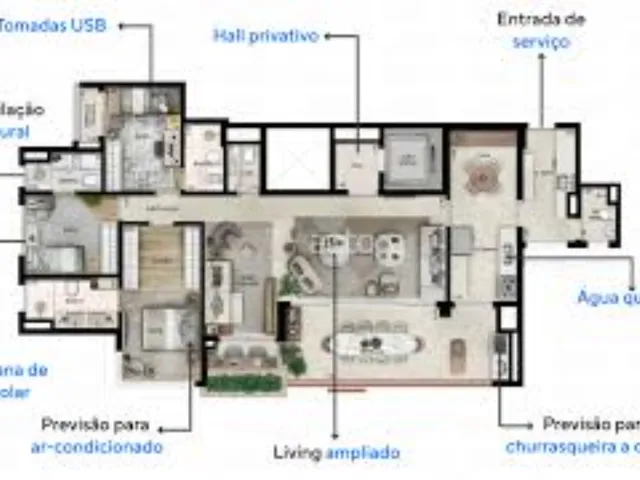 Imagem 2: Apartamento de Luxo no Cambuí: 3 quartos, 3 suítes, 5 banheiros e 3 vagas de garagem
