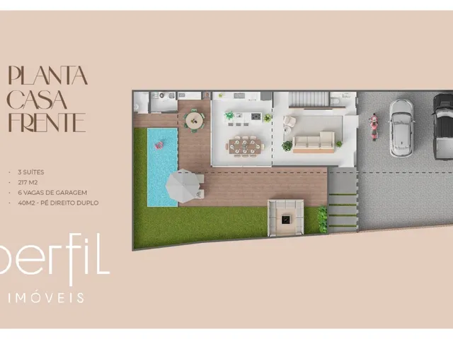 Imagem 7: Casa com 4 suítes e 215m2 em condomínio fechado no bairro Saguaçu - Joinville, SC