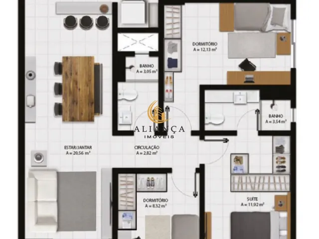 Imagem 3: Apartamento em Kobrasol, São José/SC