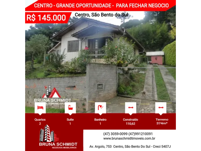 Imagem: Casa no Centro de São Bento do Sul - Sc