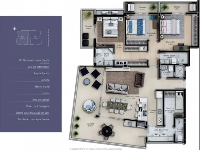 Imagem 4: Lorenzago Bairro Pio Corrêa Criciuma Apartamento a Venda