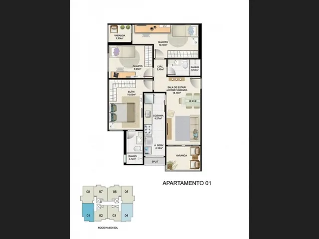Imagem 3: Apartamento 3 Quartos para Venda em Itaparica Ed. Meliá