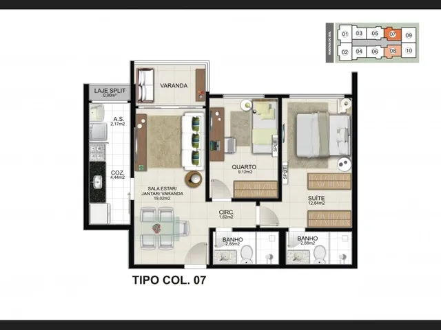 Imagem 16: Ed. Mar Cáspio Apartamento 2 Quartos para Venda em Praia de Itaparica Vila Velha Es
