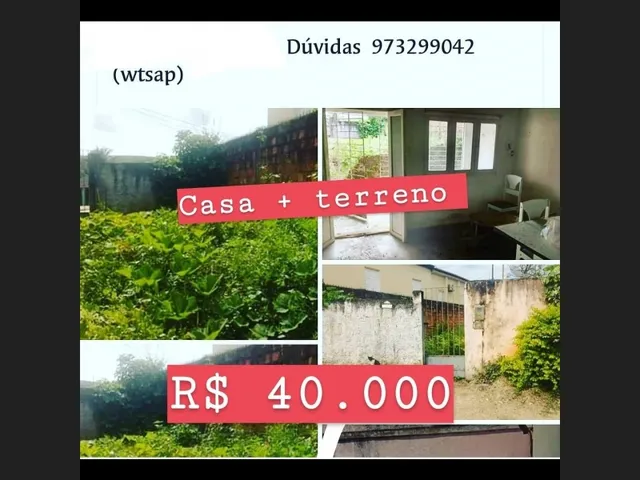 Imagem: Vende Se Casa com Terreno