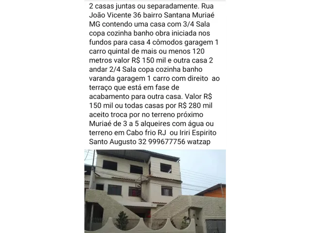 Imagem: 2 Casas Juntas Ou Separadamente Bairro Santana