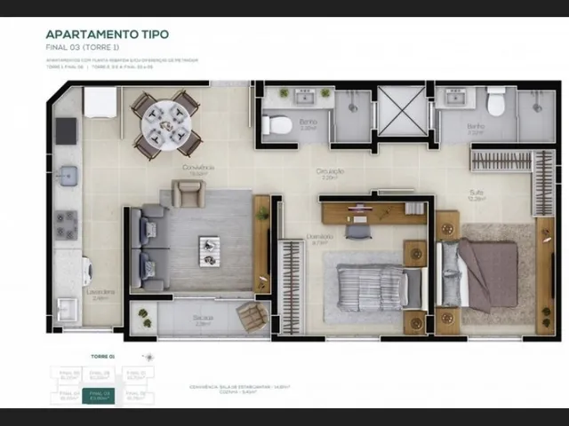 Imagem 9: Benevento Bairro Imigrantes Criciúma Apartamento a Venda