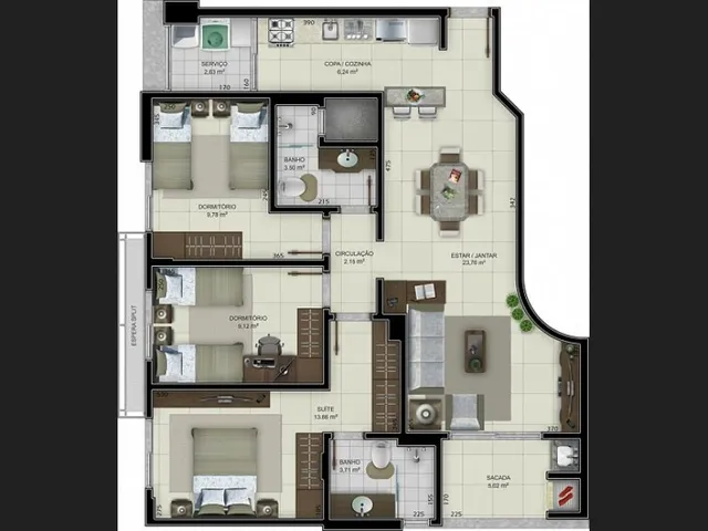 Imagem 8: Apartamento a Venda Bairro Comerciário Volano Criciúma