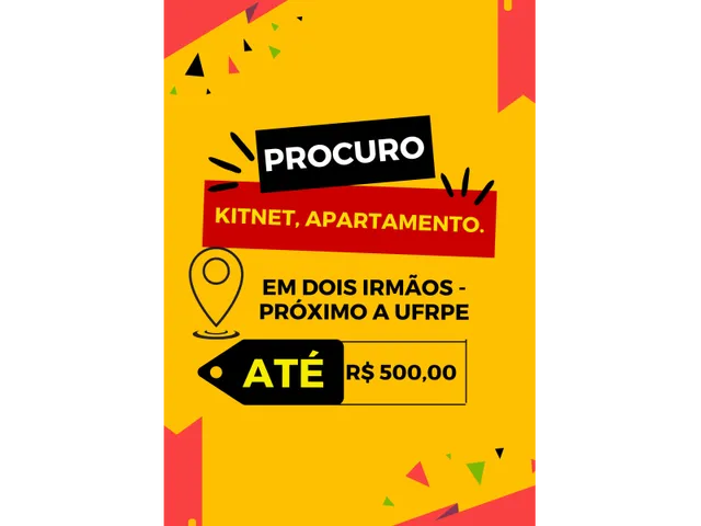 Imagem 1: Procuro Kitnet Ou Apartamento Próximo a Ufrpe- Dois Irmãos