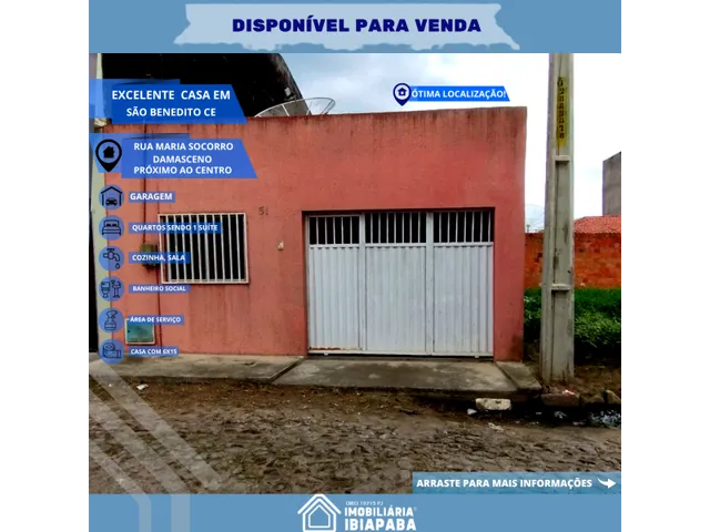 Imagem 1: Casa Disponível para Venda em São Benedito Ce