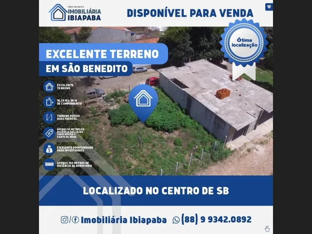 Imagem: Excelente Terreno no Centro de São Benedito
