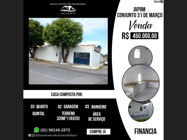 Imagem 1: Japiim - Vendo Bela Casa no Conjunto 31 de Março