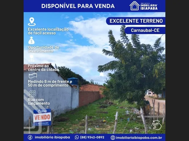 Imagem: Excelente Terreno a Venda na Cidade de Carnaubal