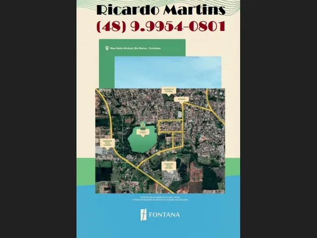Imagem: Loteamento Celeste Macarini Rio Maina Criciúma