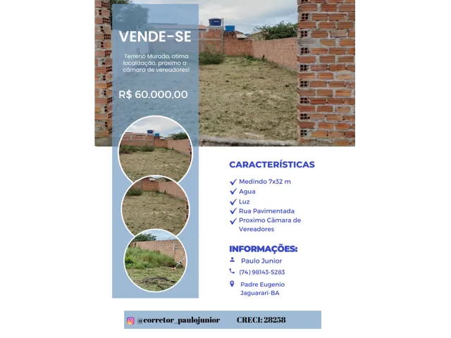Imagem: Vende-Se Terreno Murado