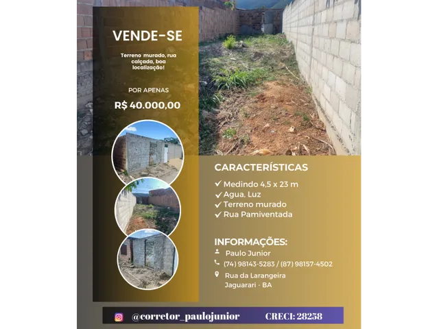 Imagem: Vende-Se Terreno Murado