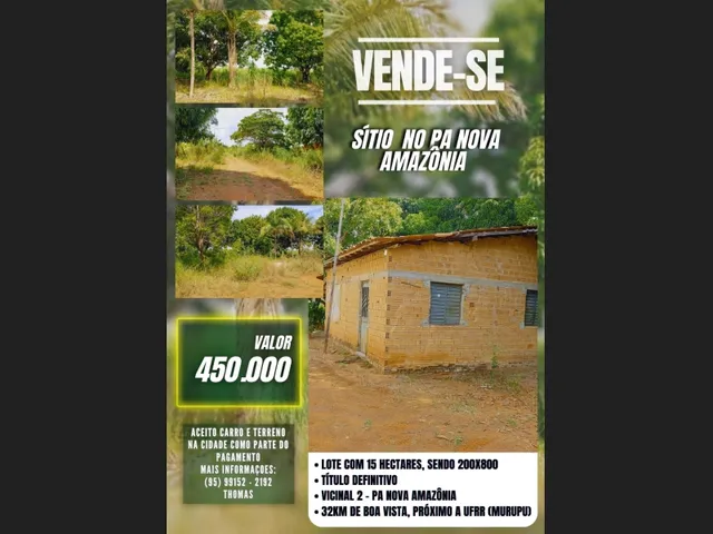 Imagem: Vende-Se Sítio no P.a. Nova Amazônia a