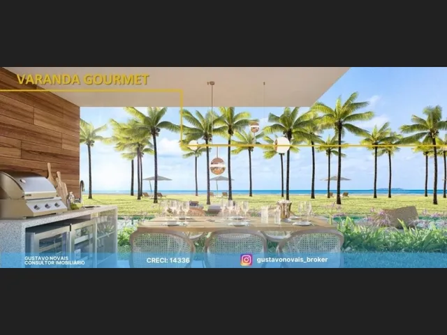 Imagem 2: Pouquíssimas Unidades a Beira Mar de Serrambi, 1Qt C/ Varanda e 100% Nascente