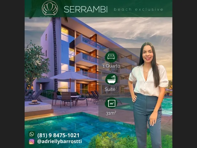Imagem: O apartamento possui 1 Dormitório, 1 Suíte, 1 Banheiro, 1