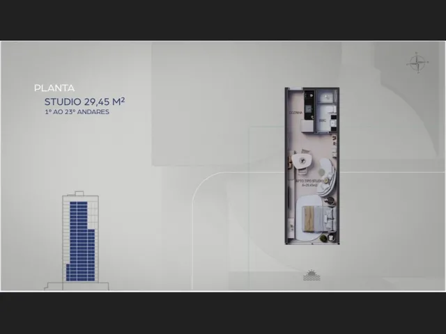 Imagem 3: Repasse Studio no Pina Concept, com Vista Mar, na Conselheiro Aguiar, Boa Viagem