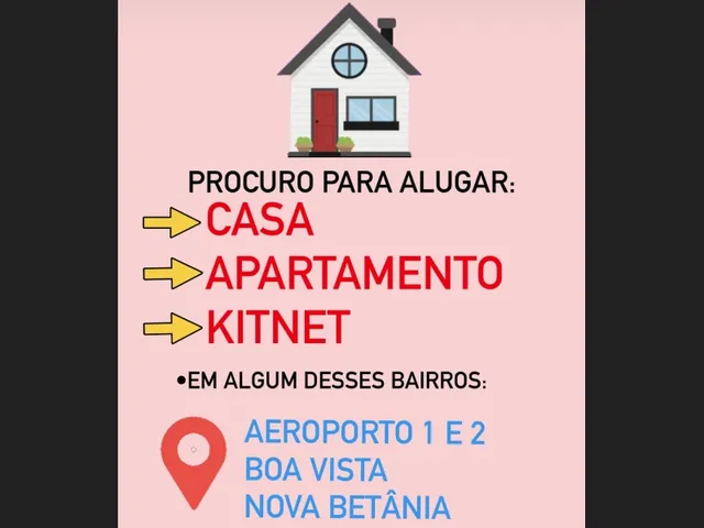 Imagem: Procuro Imóvel para Alugar