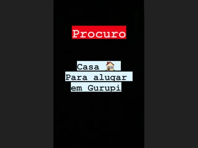 Imagem: Procuro Casa para Alugar em Gurupi