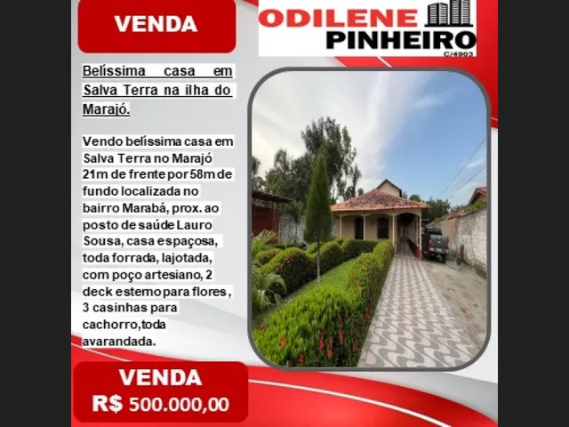 Imagem: Belíssima Casa em Salva Terra na Ilha do
