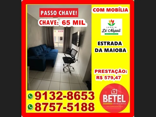 Imagem 12: Passo Chave de Apartamento Mobiliado no Condomínio Di Napoli (Próximo Ao Cohatrac