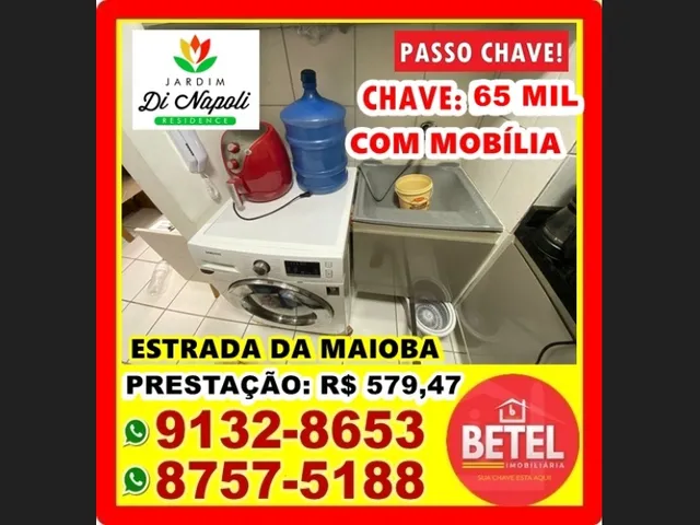 Imagem 7: Passo Chave de Apartamento Mobiliado no Condomínio Di Napoli (Próximo Ao Cohatrac