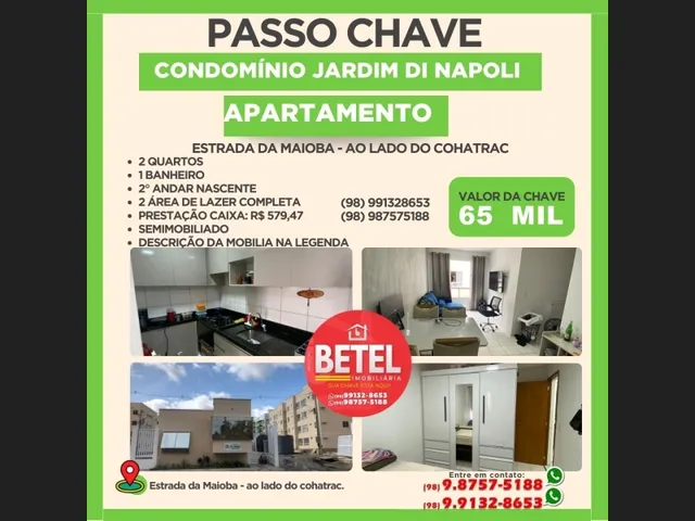 Imagem 14: Passo Chave de Apartamento Mobiliado no Condomínio Di Napoli (Próximo Ao Cohatrac