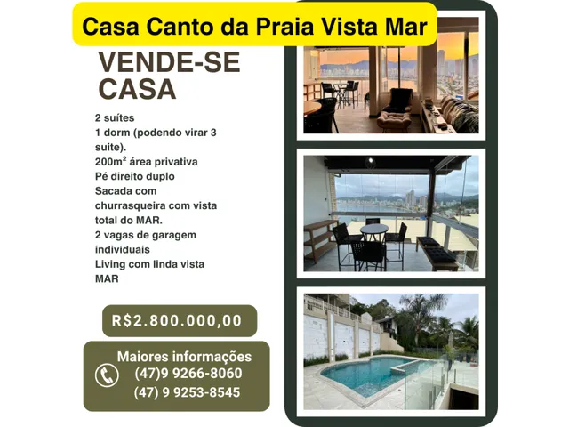 Imagem: Casa Canto da Praia Vista Mar em Itapema