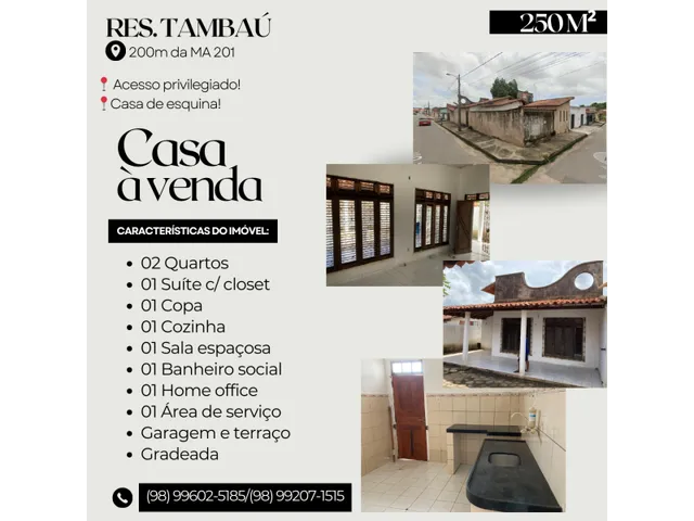Imagem: Vendo Casa - Res Tambaú Maiobão/Paço